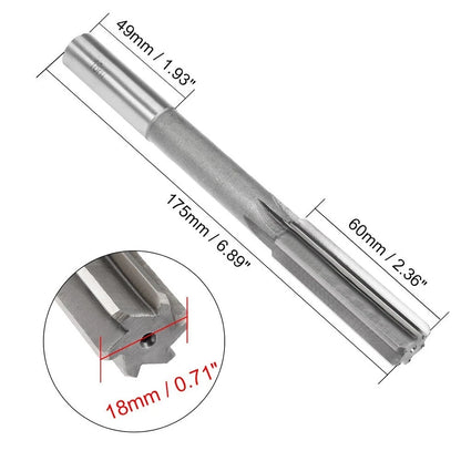 18mm HSS Milling Machine Reamer with 6 Straight Flutes for Precision H7