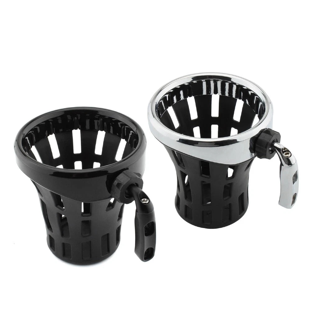 Universal Large Motorcycle Handlebar Cup Holder with Mesh Basket