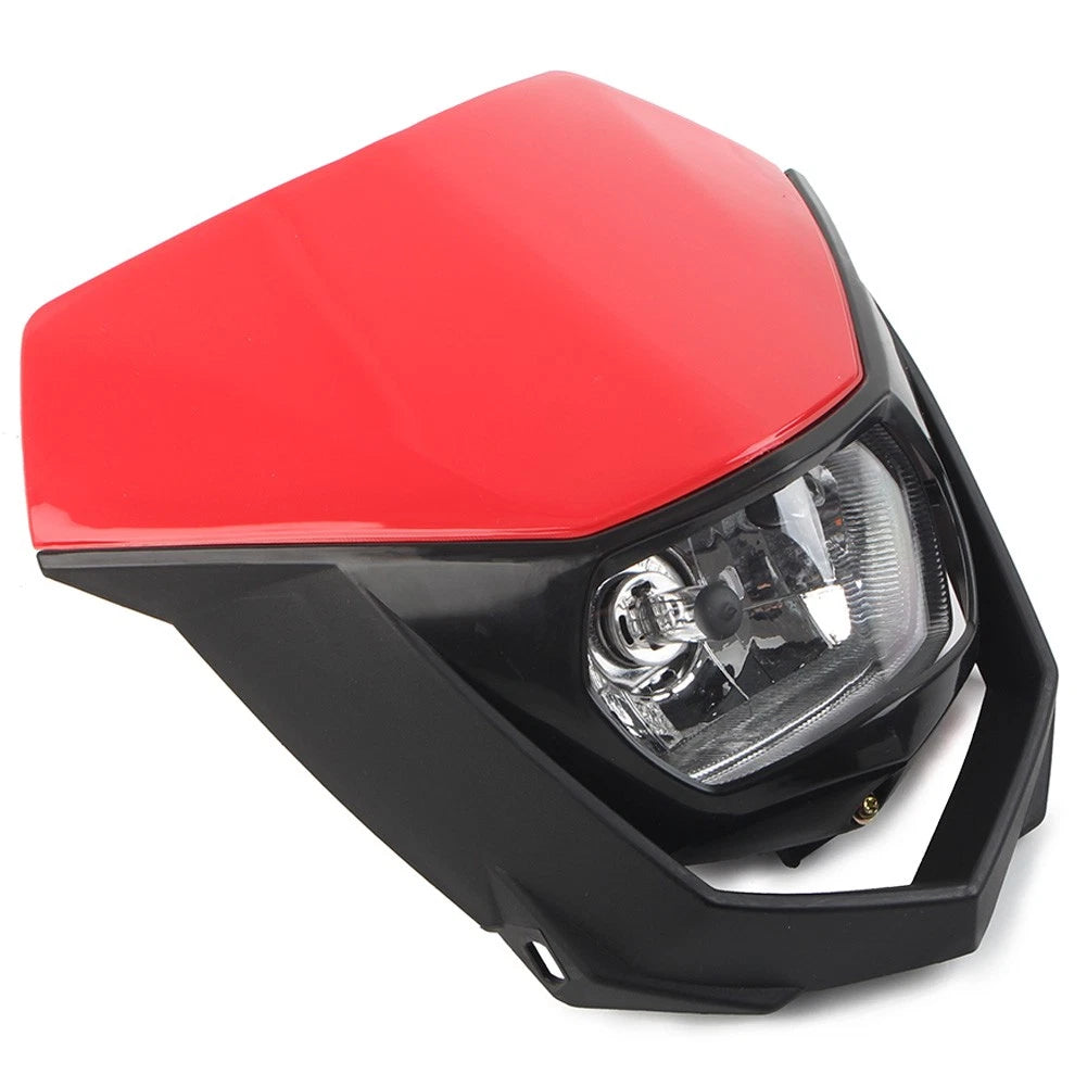 Universal Headlight Fairing for Supermoto Dirt Bike (Red)