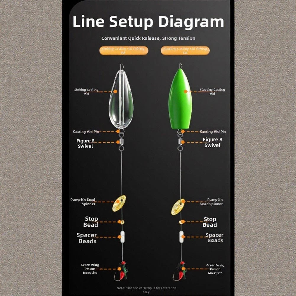 Floating Water Drop Bead Casting Aid for Freshwater Use