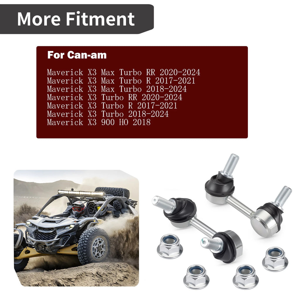 Front Sway Bar Stabilizer End Links for Can-Am Maverick X3 Max Turbo (2018–2024)