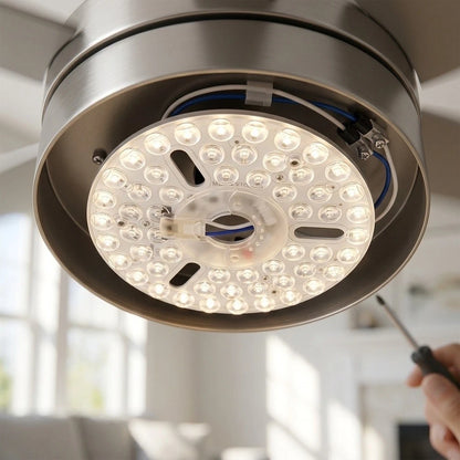 3-Color Dimming LED Ceiling Fan Light PC Diffuser (No Part Numbers)