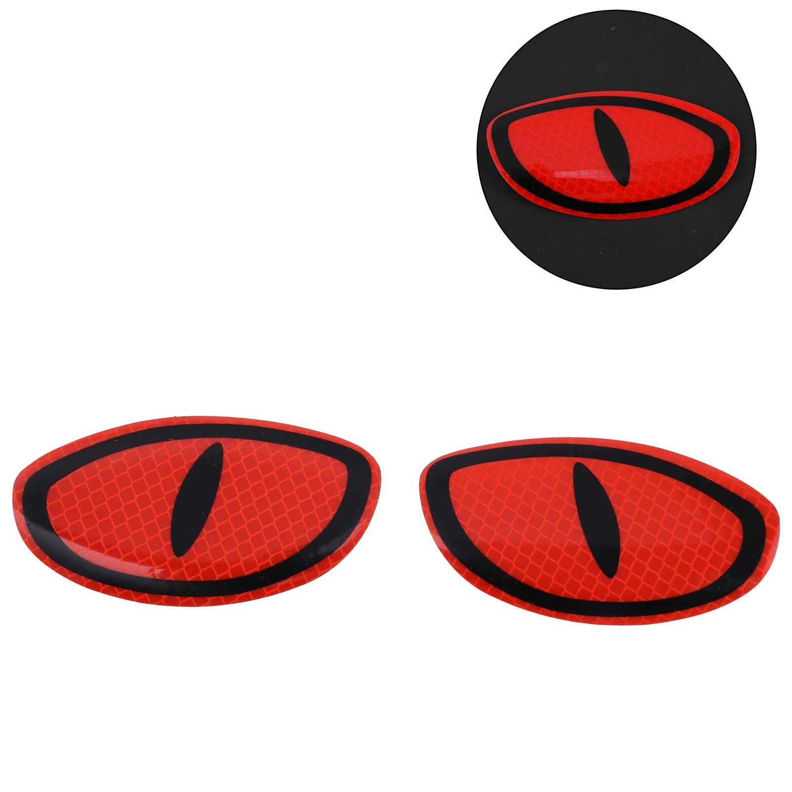 Reflective Bumper Decal for Universal Fit (Fluorescent Red, Devil's Eye)