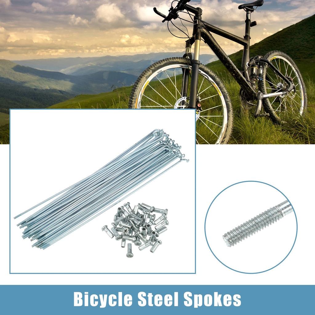 14G J Bend Bicycle Spokes 177mm with Nipples for 36pcs Cycle Spokes (177mm)