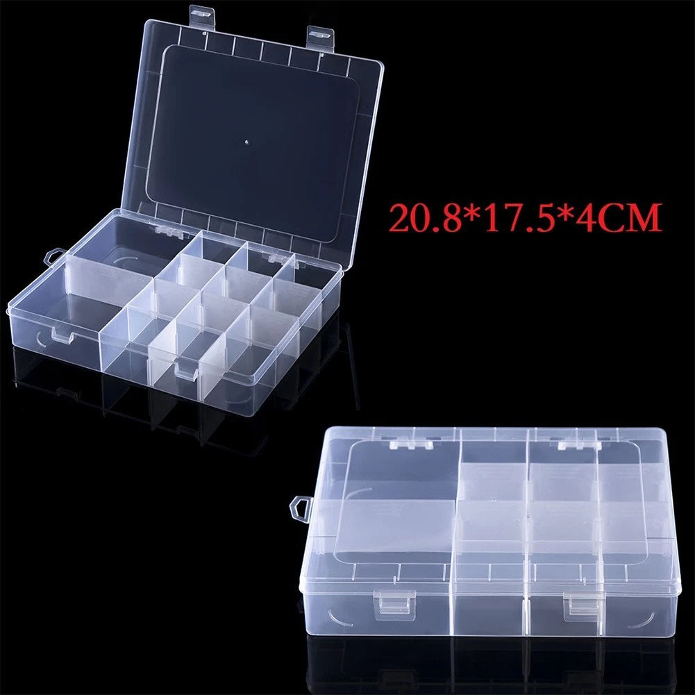 Adjustable Plastic Storage Box Organizer for Screws (14 Grids)
