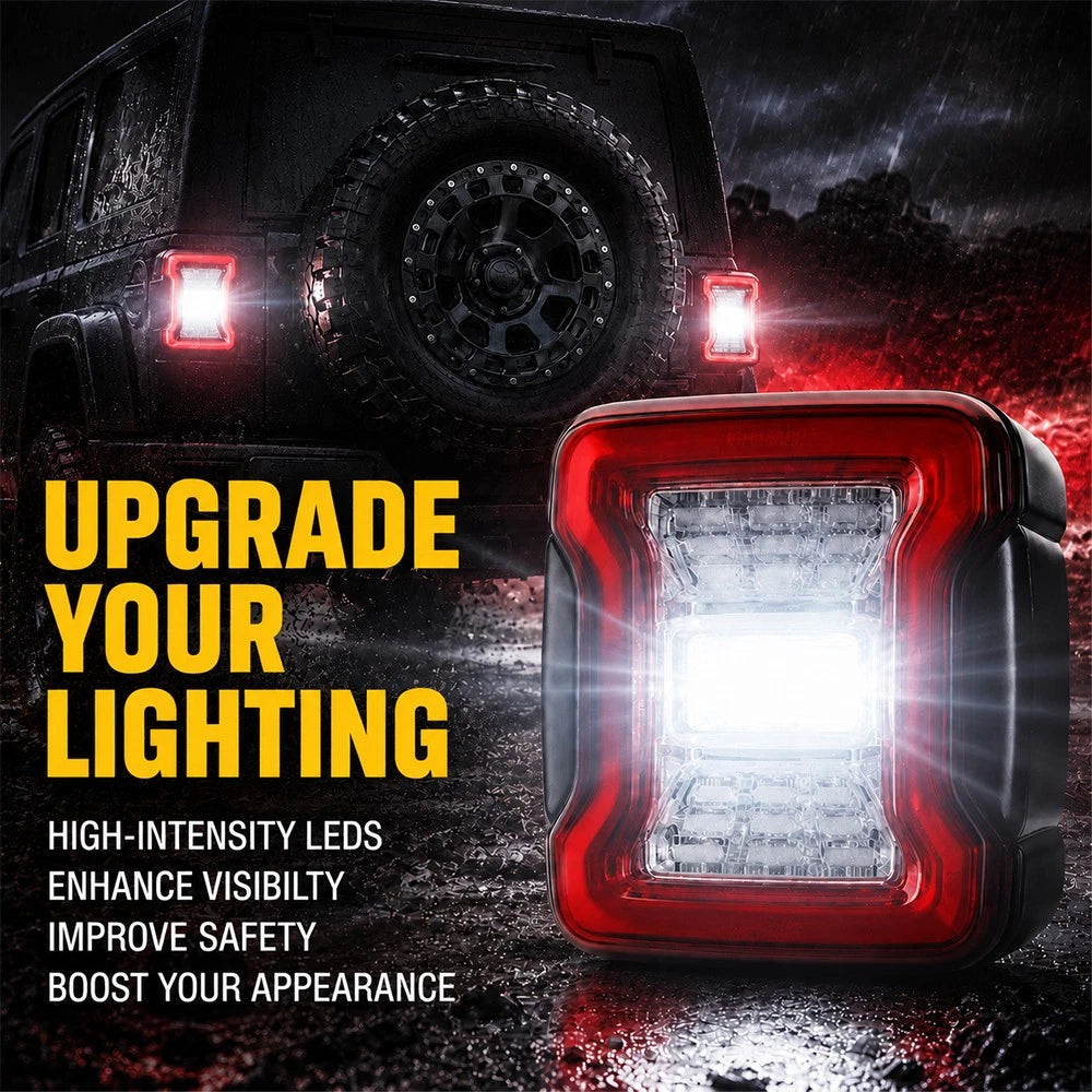 LED Tail Lights for Jeep Wrangler JK JKU (2007–2017) - Pair