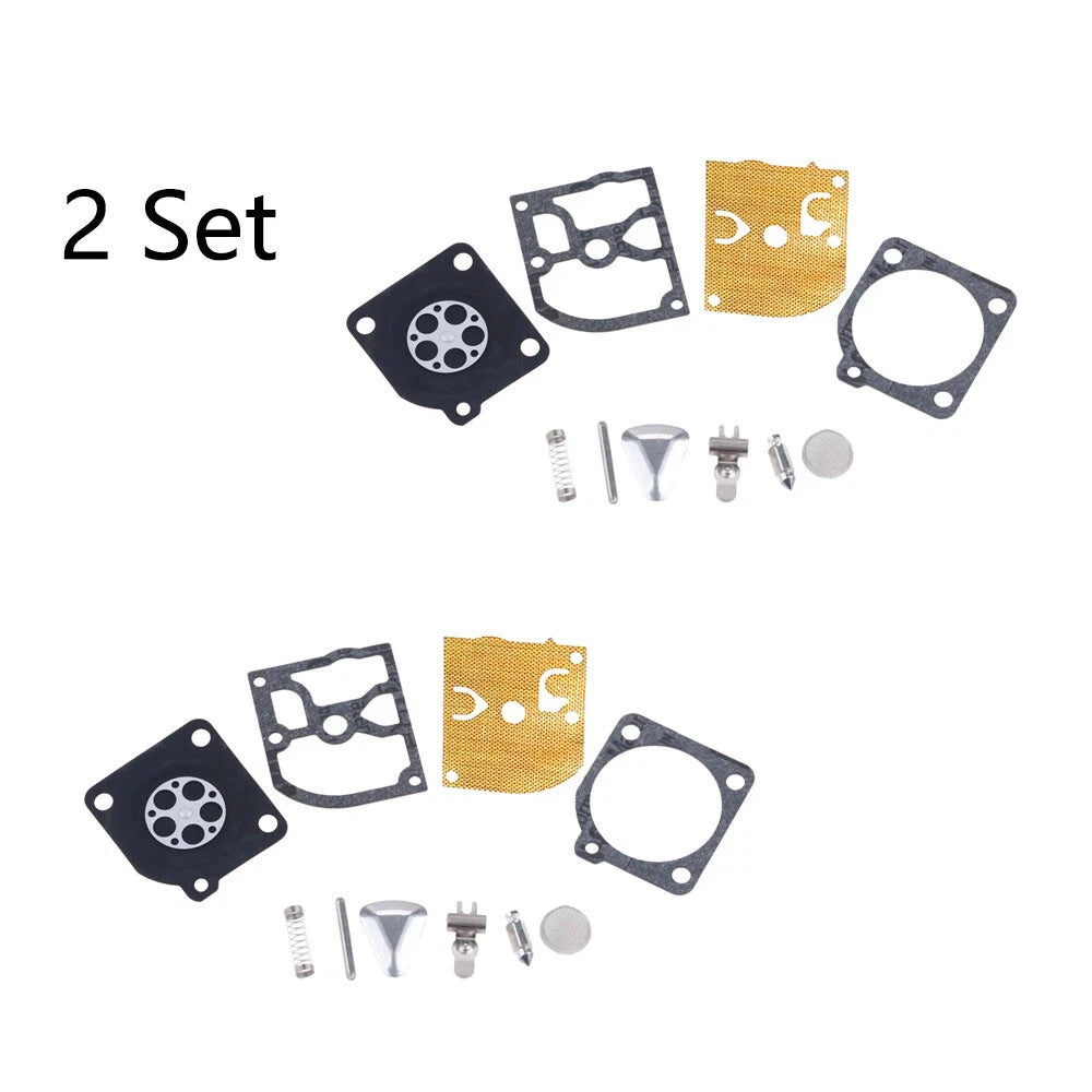 Set of 2 Carburetor Repair Kits for Jonsered 2041 2045 2050 (Zama RB-45)