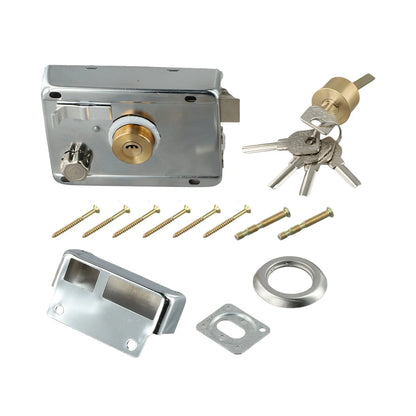 Robust Iron Door Lock for Household Safety