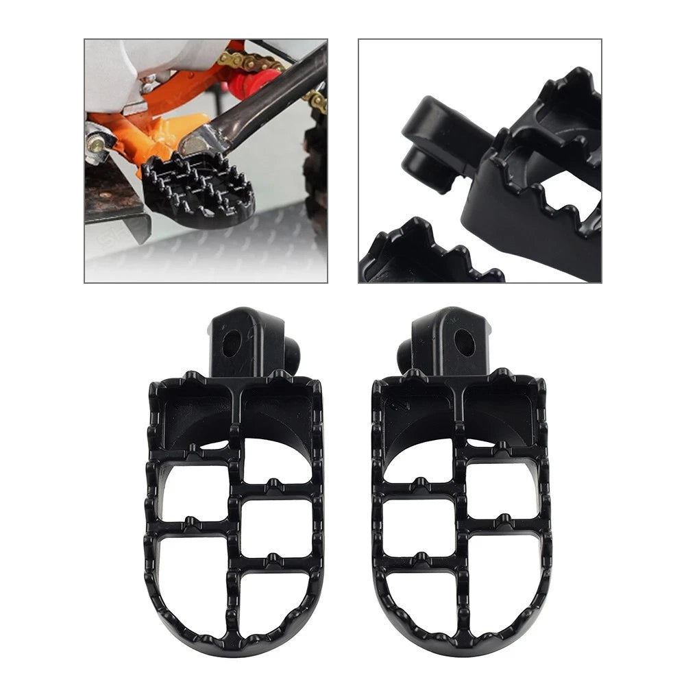 2X Black Front Footrest Foot Pegs for Suzuki V-Strom 650 DL650 (2004–2012)