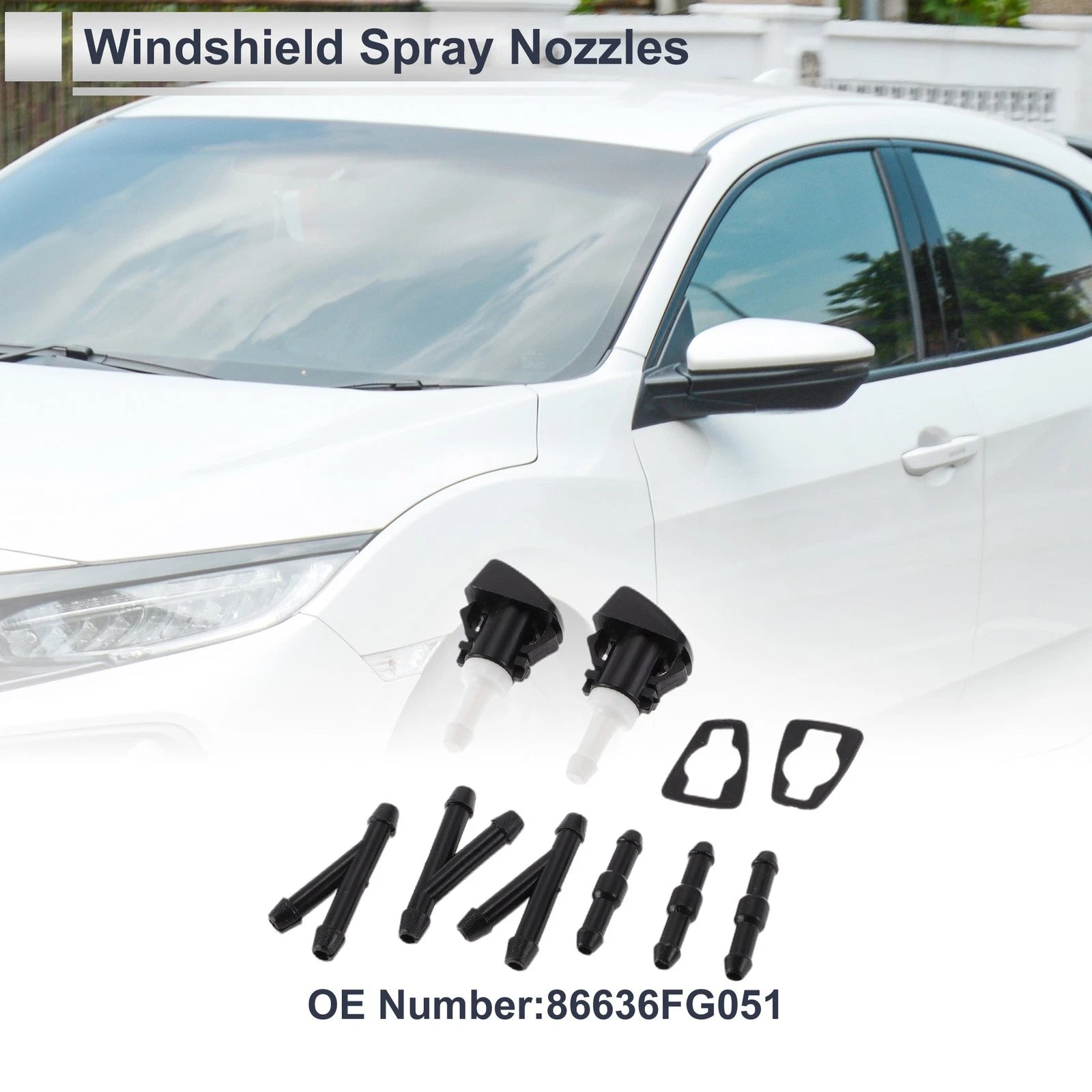 Washer Nozzle with 3 Hose Connectors for Subaru (2009–2014)