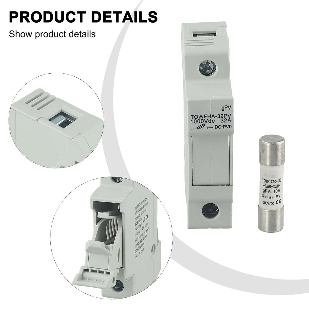 Solar Panel Fuse Holder for Multiple Amperage Options