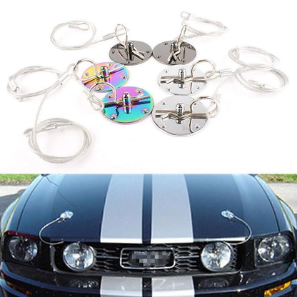CNC Aluminum Racing Hood Pin Lock Kit for Universal Fit (Colorful)