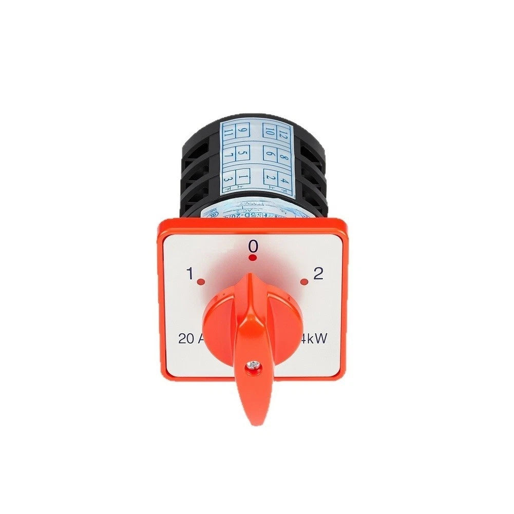 Reversible Motor Switch AC380V 20A 1-0-2 Position 660V Insulation