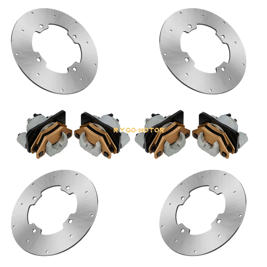 Front Rear Brake Calipers & Disc Rotors for Arctic Cat Wildcat Trail 700 (2014–2017)