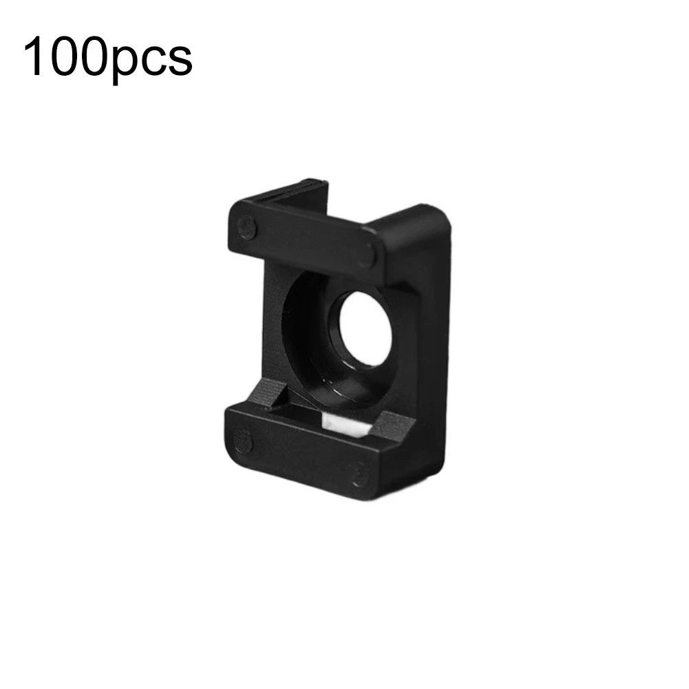 100PCS Cable Tie Bases for Plastic Wood Wall Surfaces
