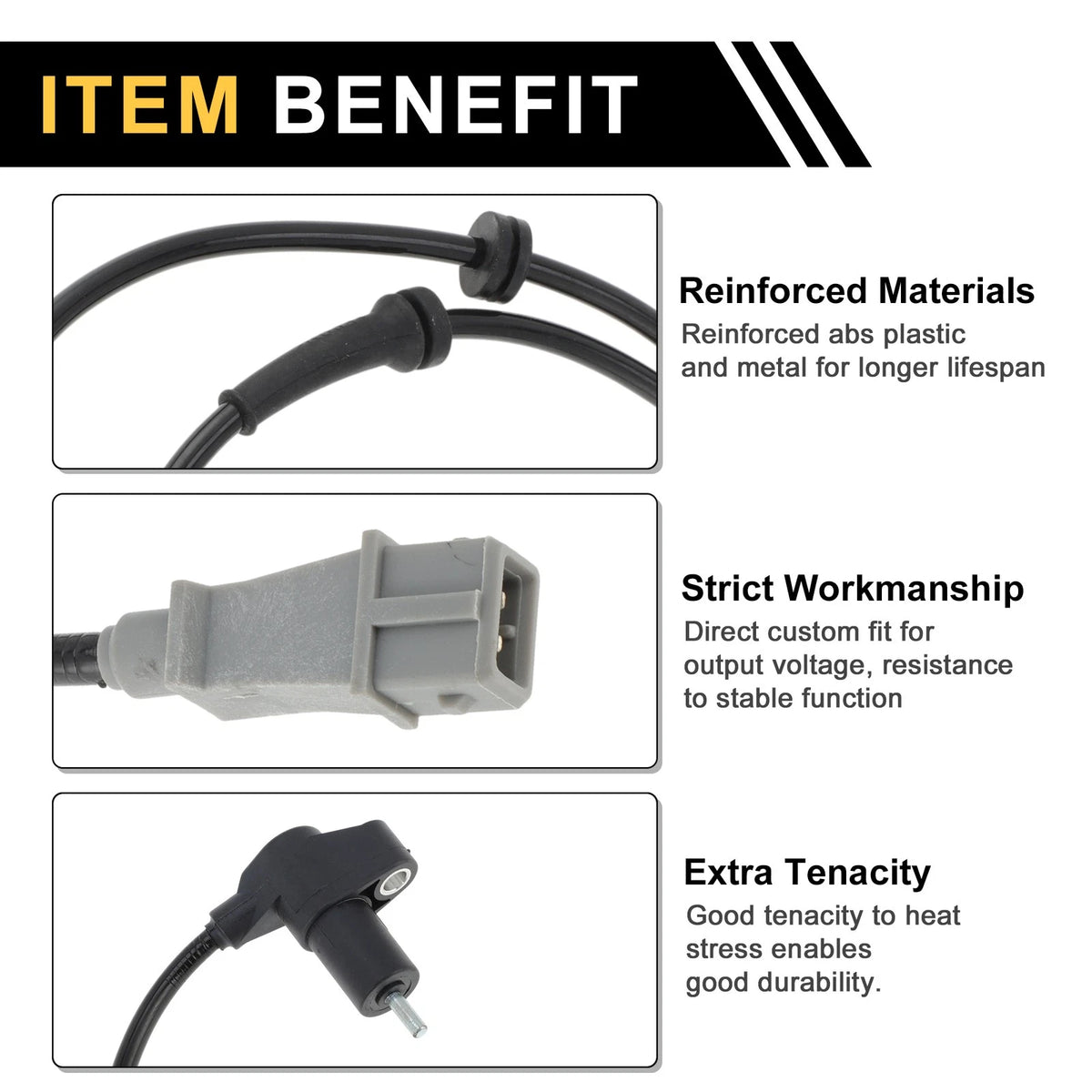 ABS Wheel Speed Sensor No. 454550 for Peugeot 307 (1997–2005)