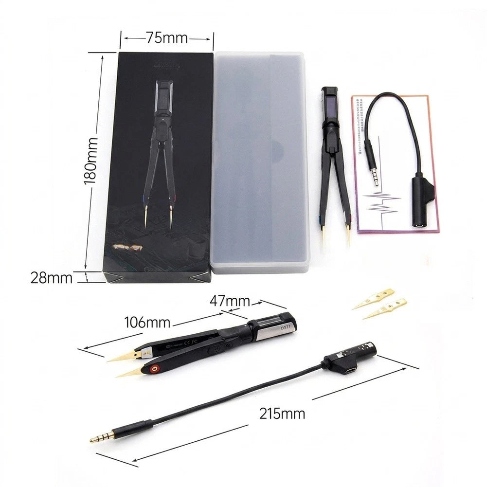 DT71 Digital Tweezers for SMD Component Testing (1mV to 40V Range)