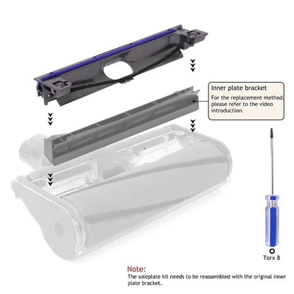 Soleplate Roller Bottom Cover for Cleaner Soft Fleece Tip