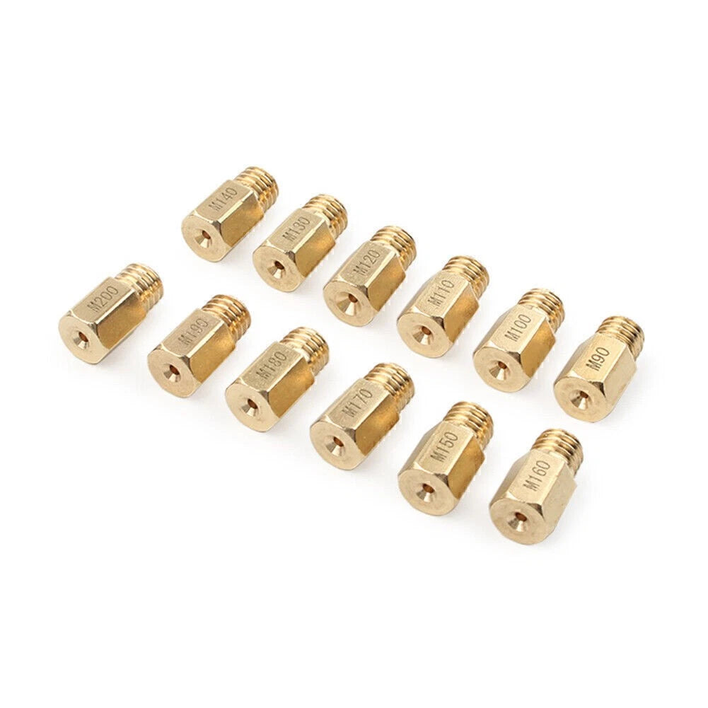 12Pcs Carburetor Main Jets for Mikuni VM TM Carb #90 - #200