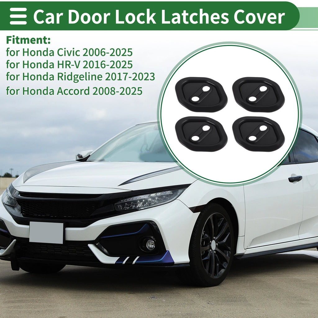 Car Door Lock Latch Cover Front Set for Honda Civic (2006–2025) Plastic