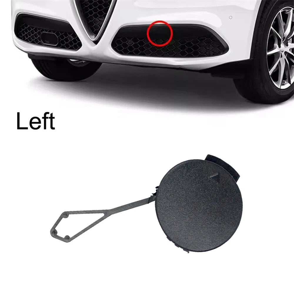 Left Front Bumper Towing Hook Eye Cover for Alfa Romeo Stelvio (2017–2023)