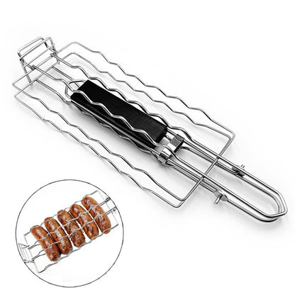 Lightweight Portable BBQ Basket for Grilling Hot Dogs, Vegetables, Fish