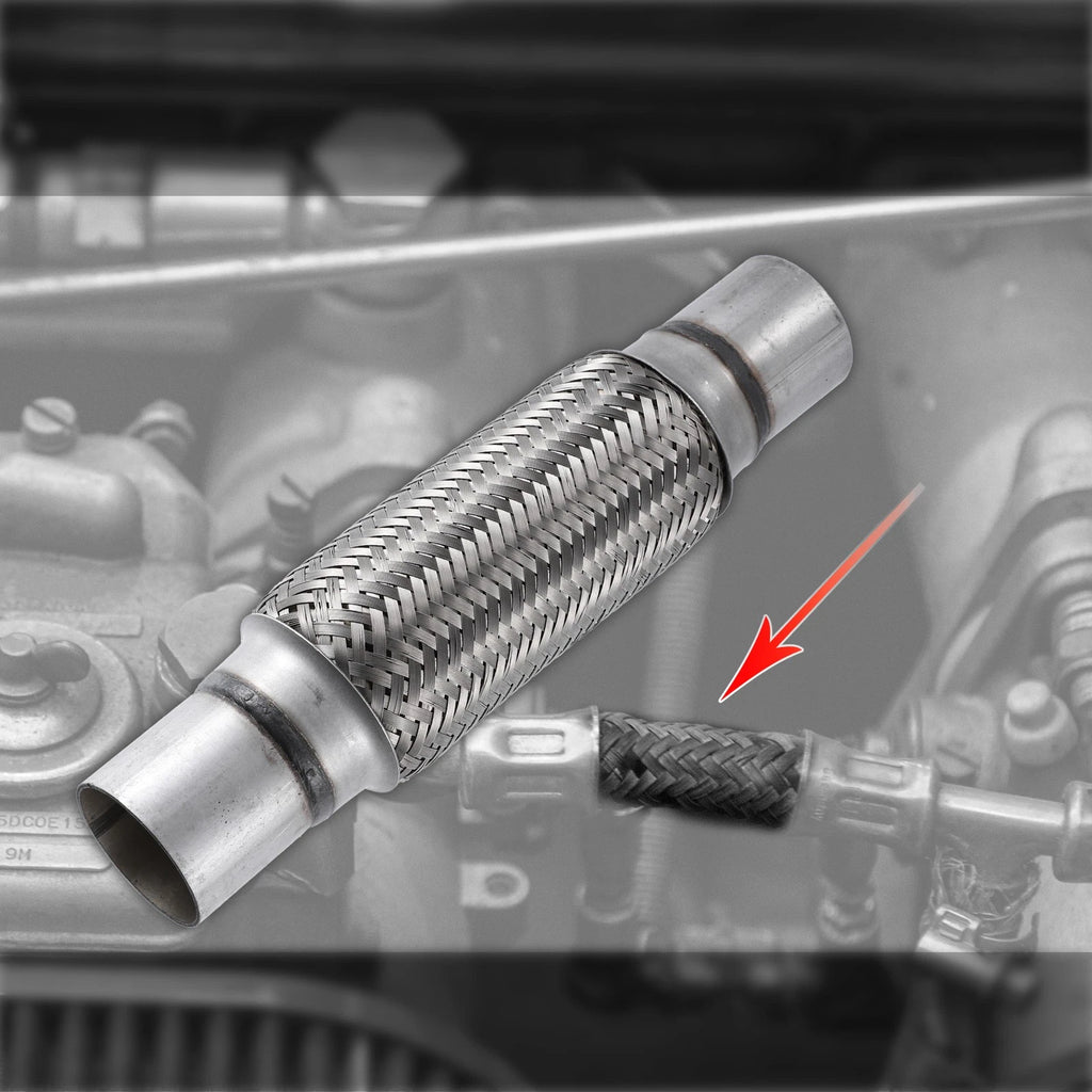 2" Exhaust Flex Pipe with Extension for Universal Applications