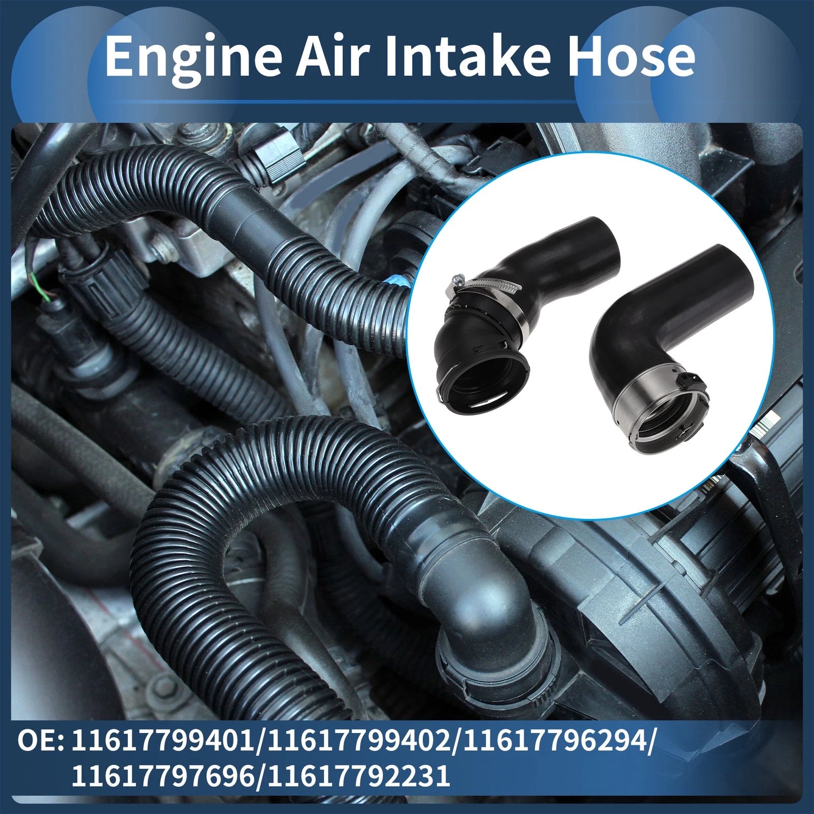 Engine Air Intake Hose Replacement for BMW 5 Series E60 525d (2004–2010)