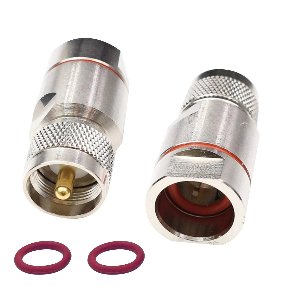 2Pcs UHF Connector for 1/2" Corrugated Coaxial Cable Installation