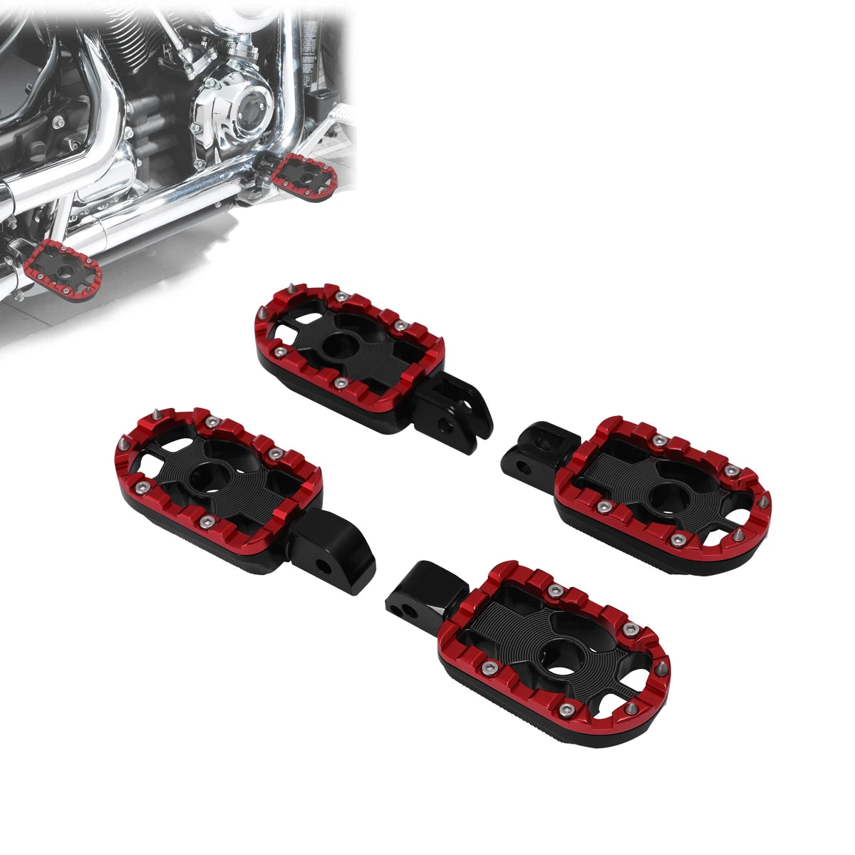 Driver & Passenger Footpegs & Bracket for Harley Softail Fat Boy Low Rider (2018–2023)