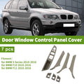 7 Pcs Front Left Window Switch Bezel Cover for BMW 5 Series (2010–2016)