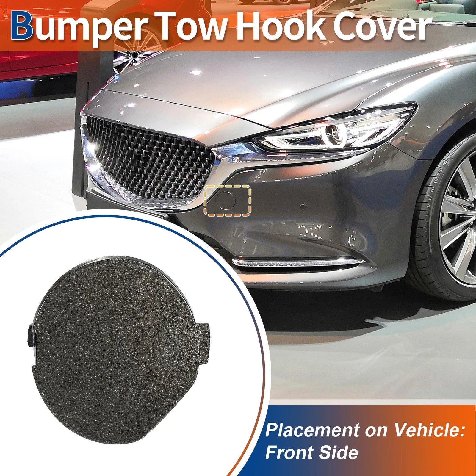 Front Right Tow Hook Cover Replacement for Mazda 6 Atenza (2013–2020)