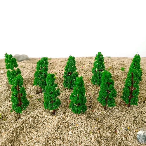 10Pcs 2.36" Trees for Model Train Railroad Diorama Scenery (Scale)