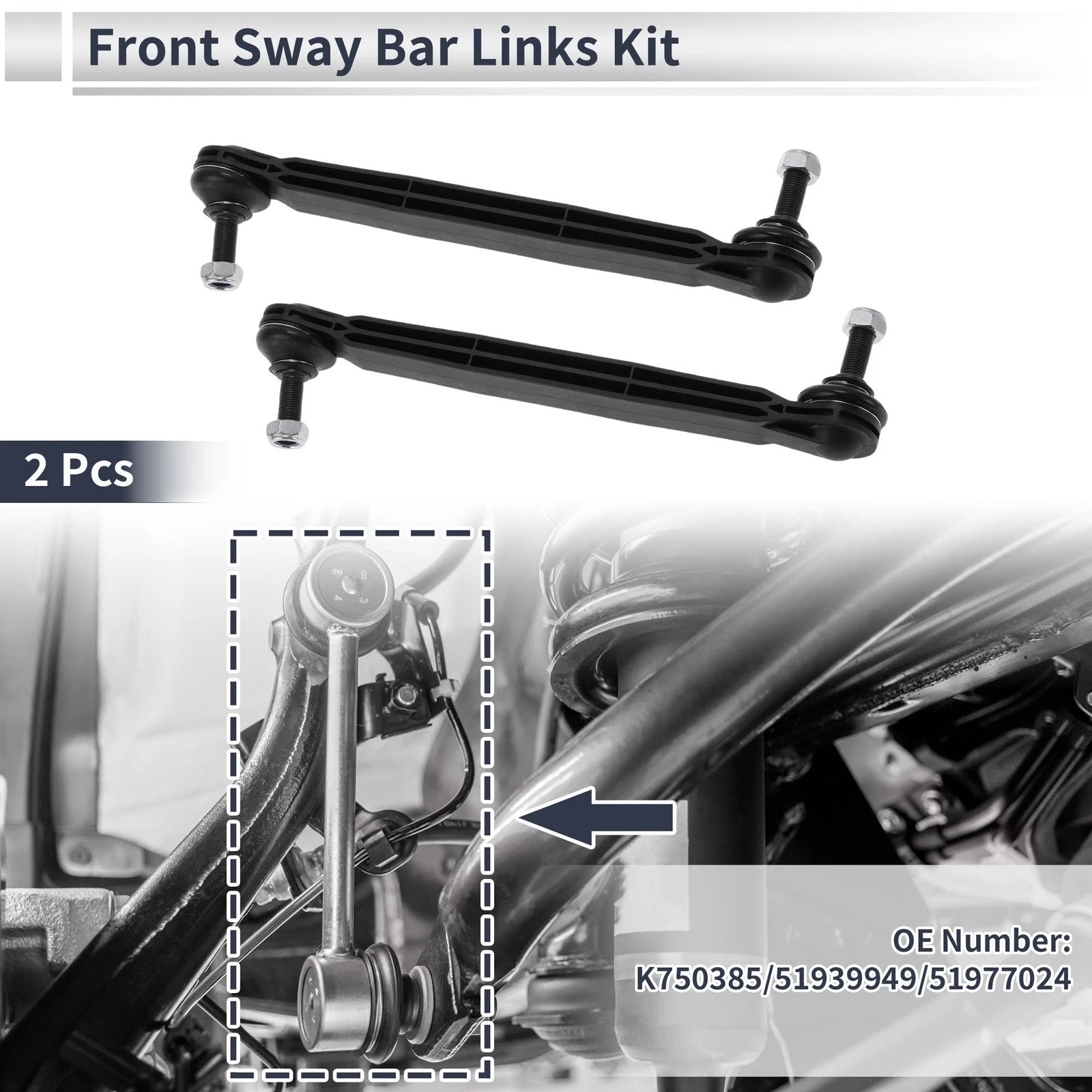 Front Stabilizer Bar Links Replacement for Chrysler 200 (2011–2014)