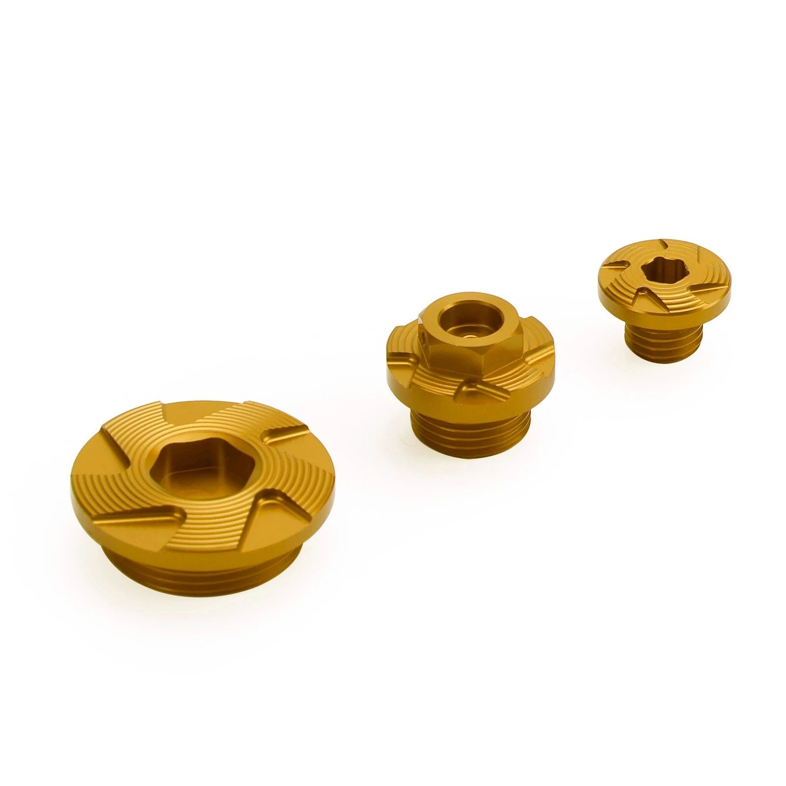 Gold Billet Engine Plug Kit for Kawasaki KX250 KX250F KX450 KX450F (2009–2020)