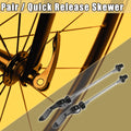 Bicycle Quick Release Axle Set Replacement for Front Rear 143mm 173mm (Black)