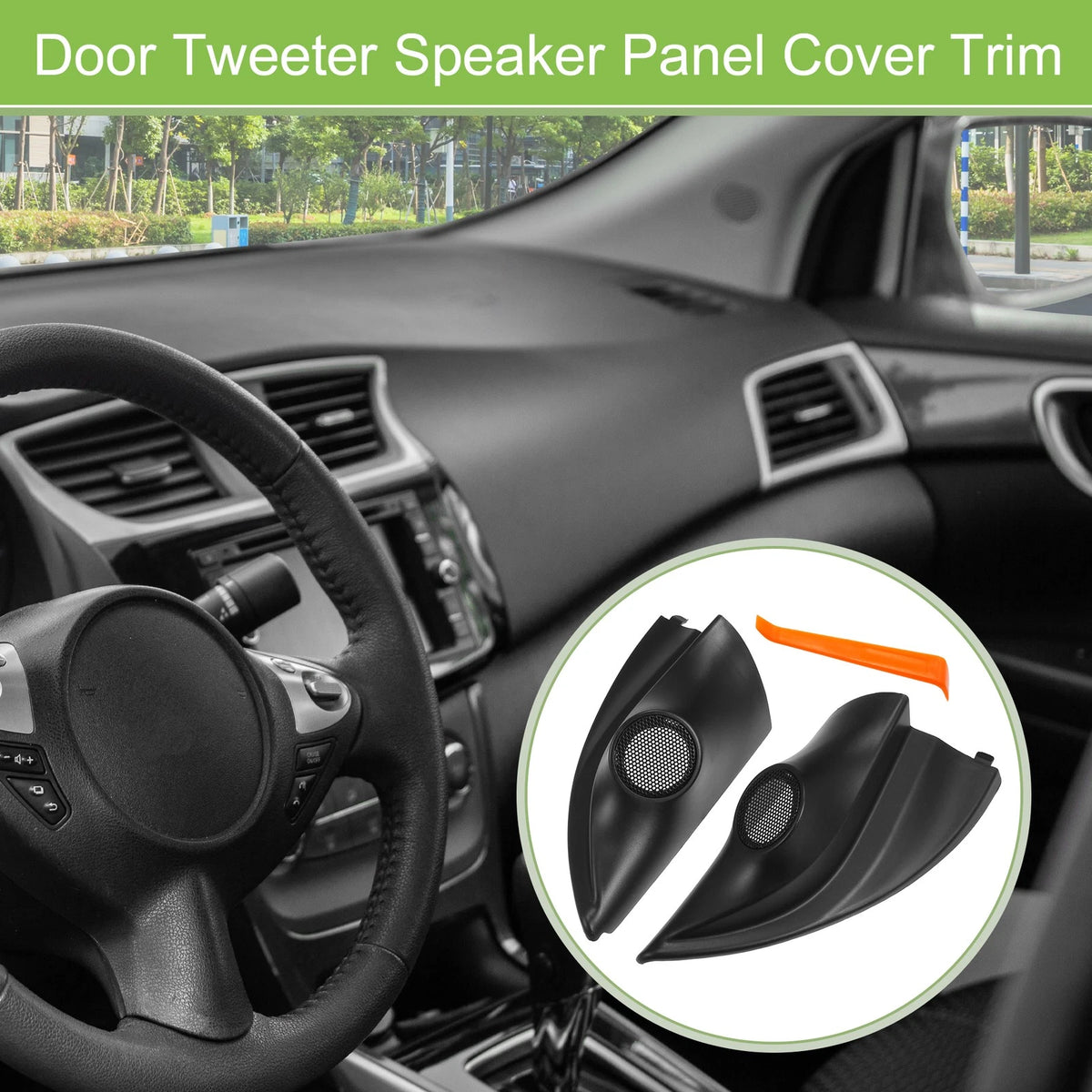A Pillar Door Tweeter Speaker Cover Trim Replacement for Mitsubishi Mirage (2014–2024)