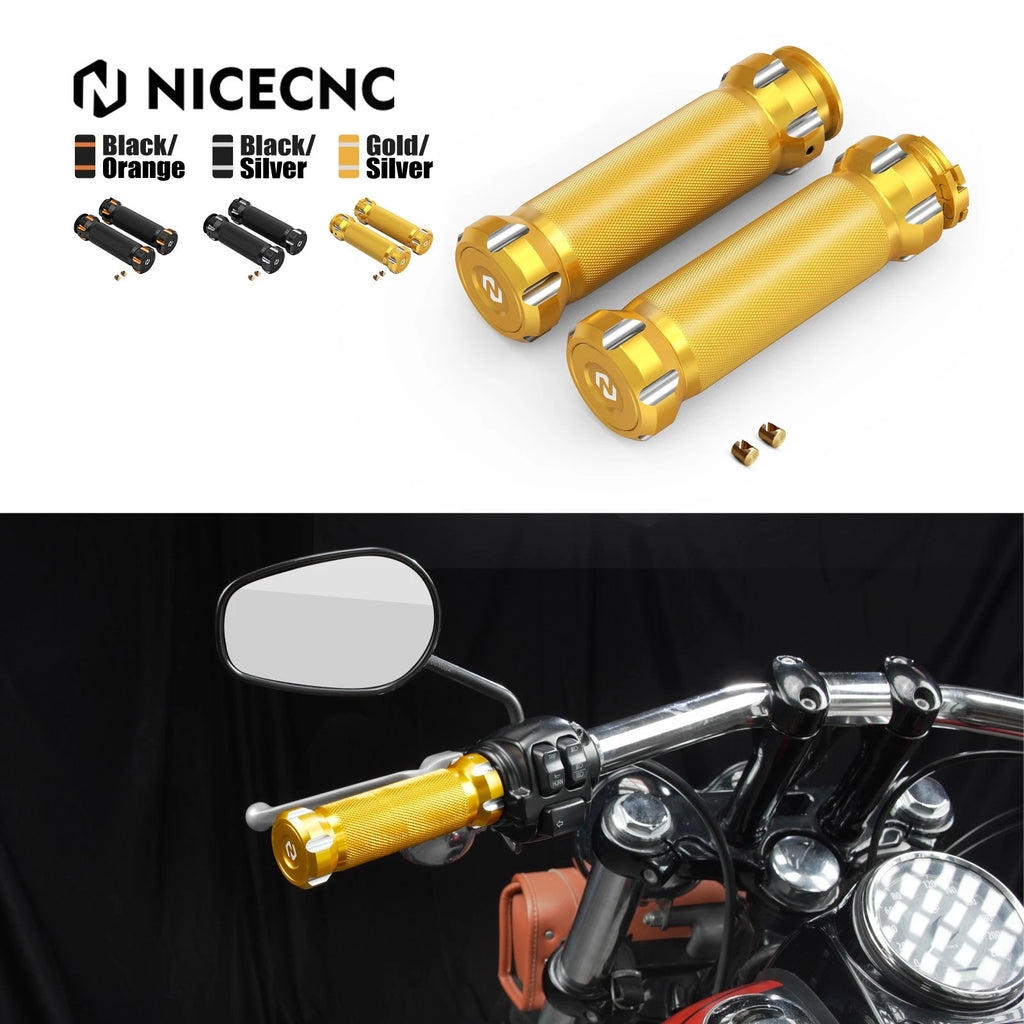 Knurled Handlebar Hand Grip for Harley Dyna Low Rider (2006–2017)