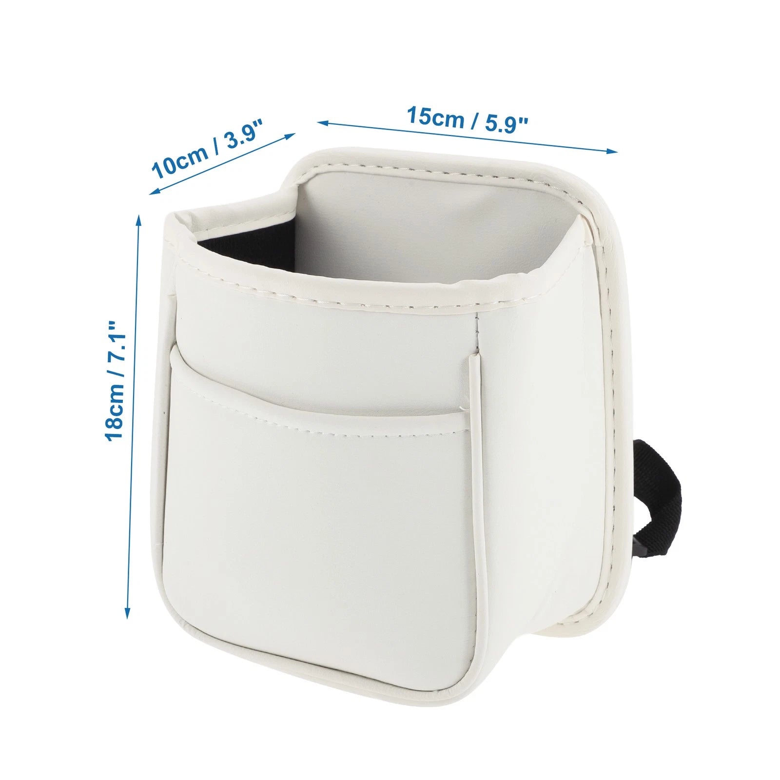 Auto Trash Can for Universal Fit (1 Pcs) - Portable Hanging Bin, White