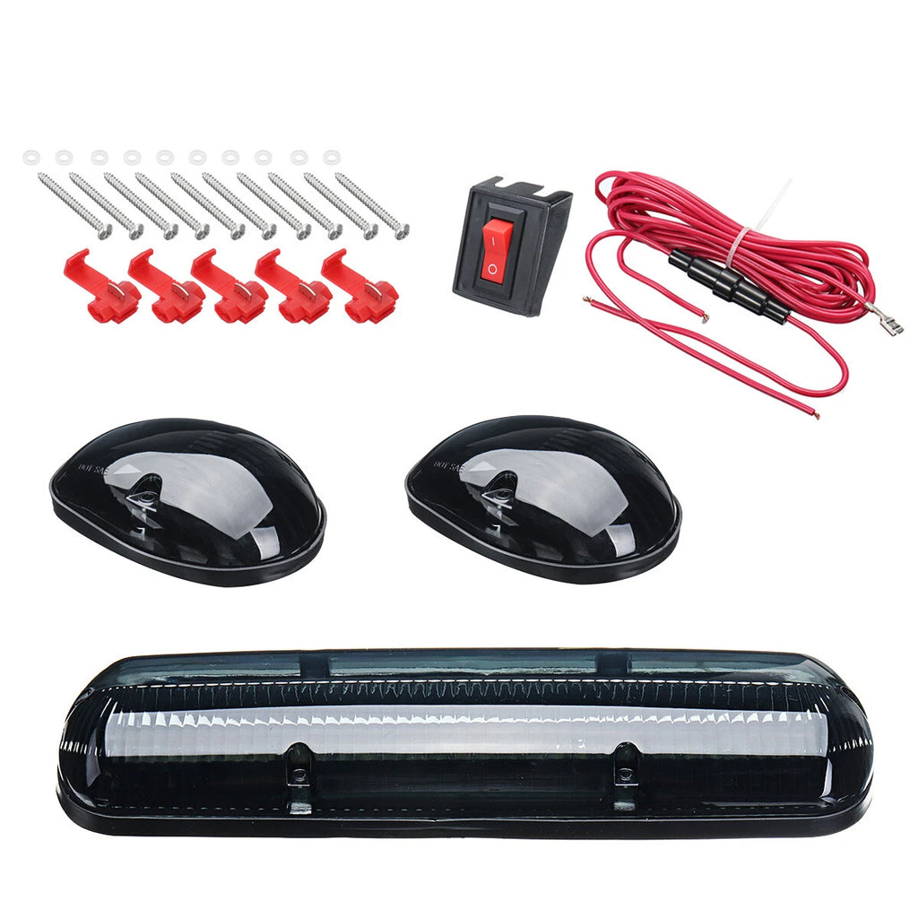 Set of 4 Amber LED Cab Roof Running Lights for Chevy Silverado GMC Sierra (2002–2007)