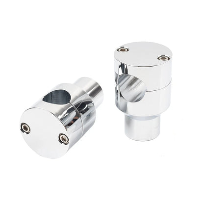 7/8" Handlebar Riser Clamp Mount Kit Chrome for Harley Honda