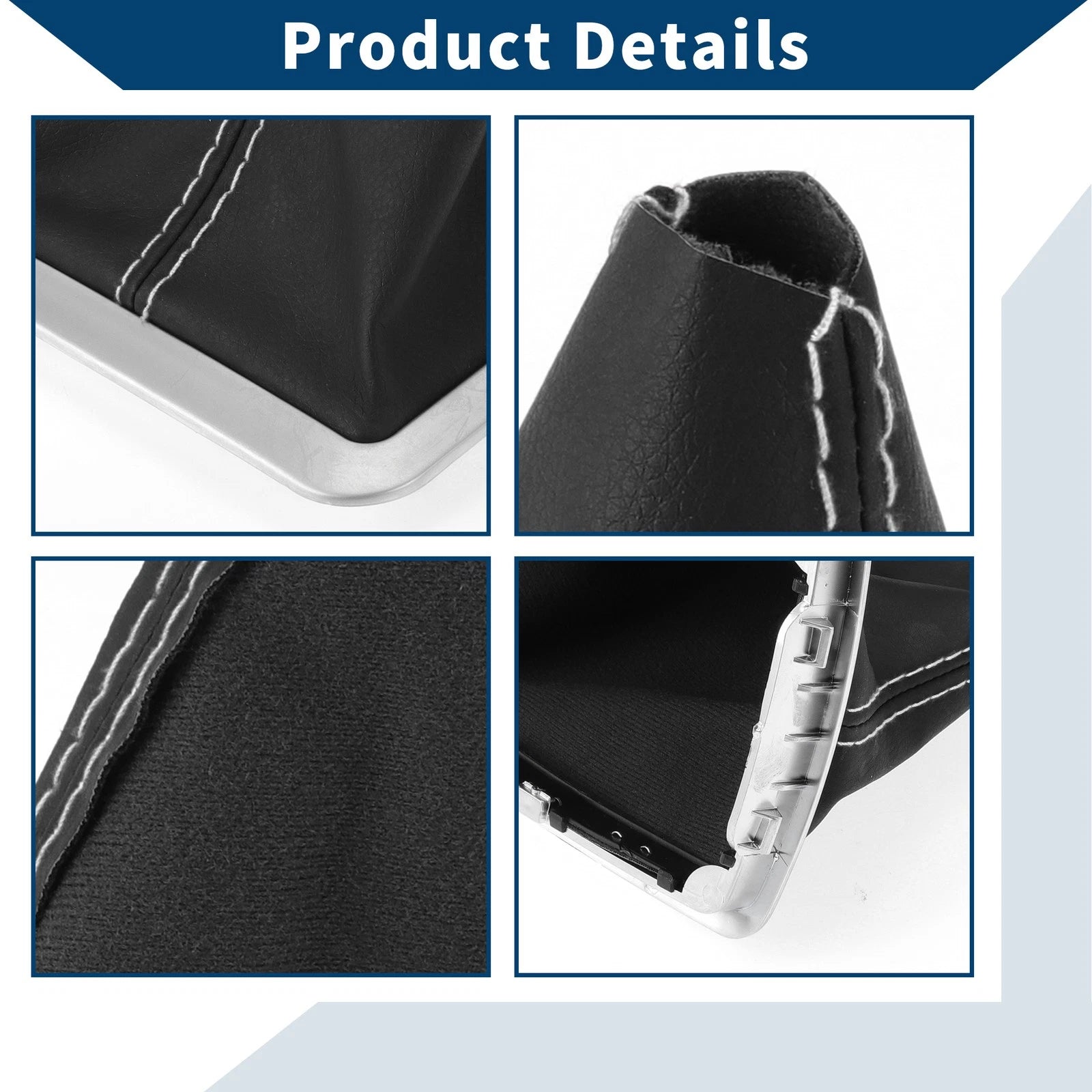 1 Pc Gear Shift Gaiter for Ford Focus MK2 (2004–2012) Black White Leather