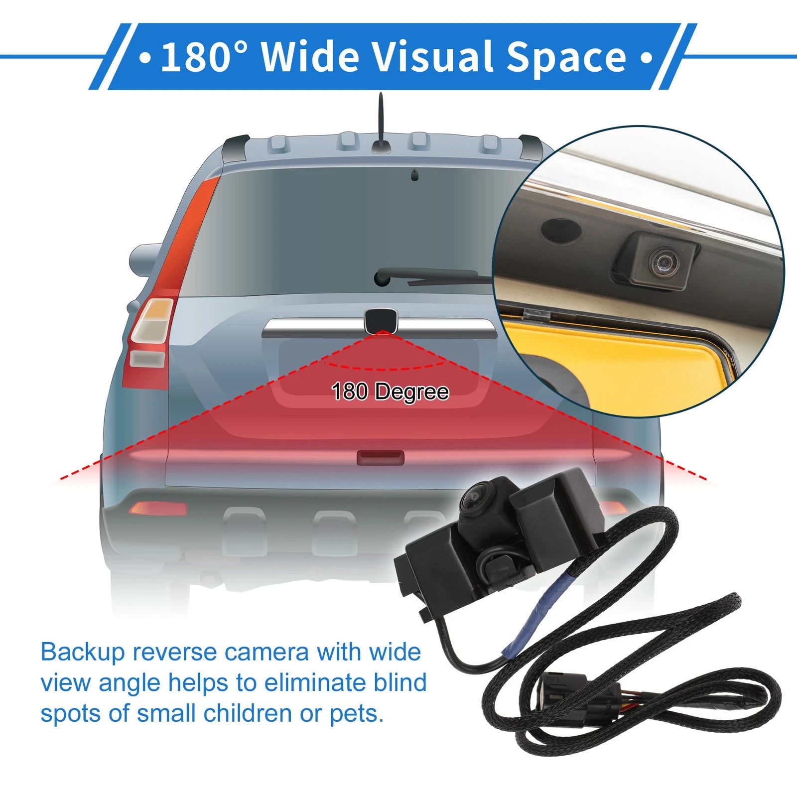 Rear View Camera Backup Reverse Camera 120-180 Degree for Chevrolet Silverado (2014–2018)