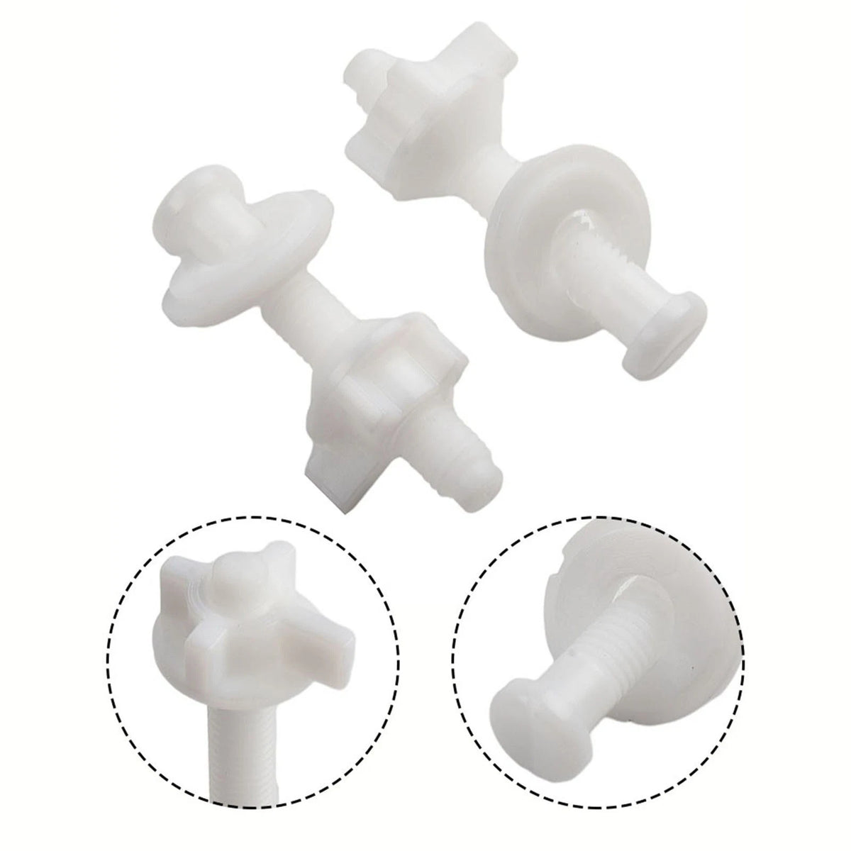 2X Toilet Seat Repair Kit Hinges for Bathroom