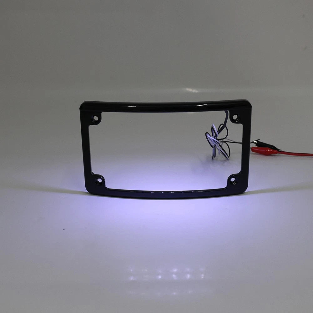 Rear License Plate Frame Bracket with Light for Harley Touring Glide