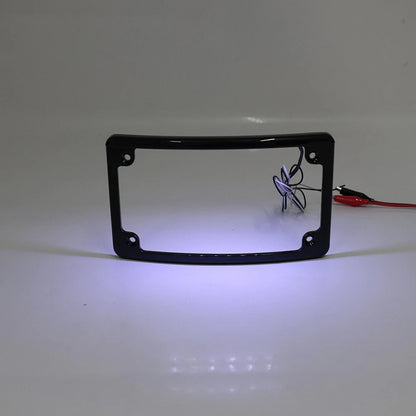 Rear License Plate Frame Bracket with Light for Harley Touring Glide