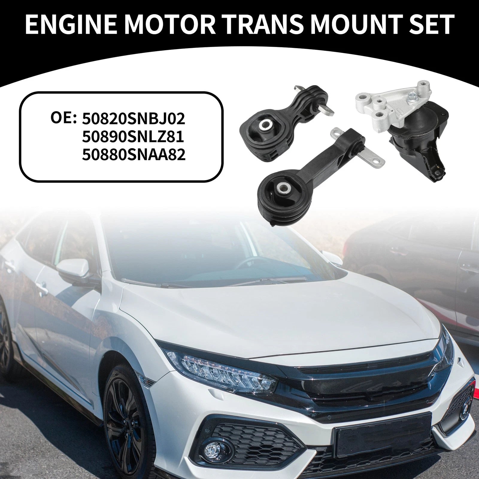 Engine Motor Mount Replacement for Honda Civic 1.8L (2006–2010) Set