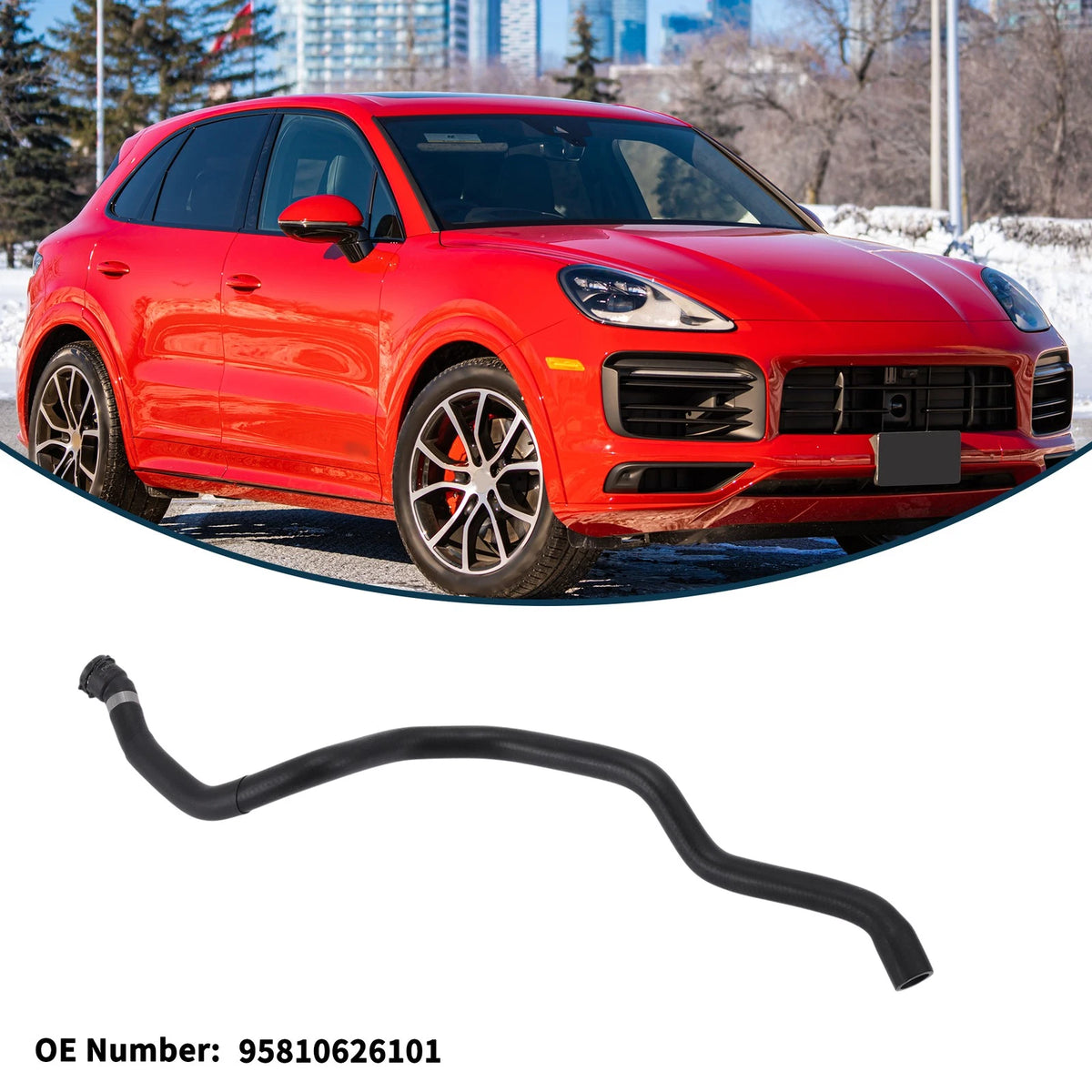 Radiator Hose for Porsche Cayenne (2017) No. 95810626101 Rubber