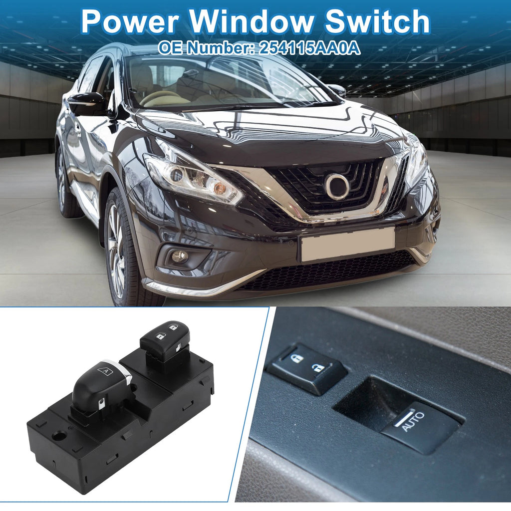Front Side Power Window Switch for Nissan Murano (2015–2024) No. 254115AA0A