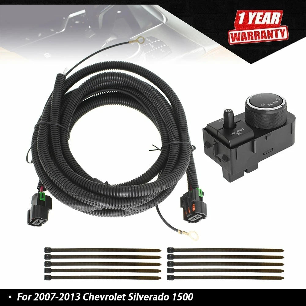 Fog Light Wiring Harness & Switch for Chevy Silverado/GMC Sierra (2007–2014)